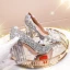 Glittrande Silver Kristall Brudskor 2020 Paljetter 9 cm Tjocka Klackar Spetsiga Bröllop Pumps