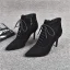 Modest / Simple Black Street Wear Leather Womens Boots 2020 Ankle 9 cm Stiletto Heels Pointed Toe Boots