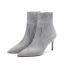 Schöne Grau Strassenmode Stiefel Stiefel Damen 2020 8 cm Stilettos Spitzschuh Stiefel