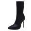 Mode Winter Schwarz Strassenmode Stiefel Damen 2020 11 cm Stilettos Spitzschuh Stiefel
