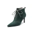 Chic / Beautiful Winter Dark Green Street Wear Suede Womens Boots 2020 Leather 8 cm Stiletto Heels Pointed Toe Boots