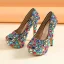 Amazing / Unique Colored Multi-Colors Rhinestone Rave Club Pumps 2020 14 cm Stiletto Heels Round Toe Pumps