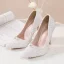 Charming Ivory Handmade  Pearl Wedding Shoes 2020 11 cm Stiletto Heels Pointed Toe Wedding Pumps