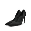 Simple Noire Promo Satin Escarpins 2020 10 cm Talons Aiguilles À Bout Pointu Escarpins