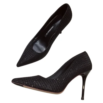 Glitter Zwarte Avond Rhinestone Pumps 2020 8 Cm Naaldhakken Stiletto Spitse Neus Pumps
