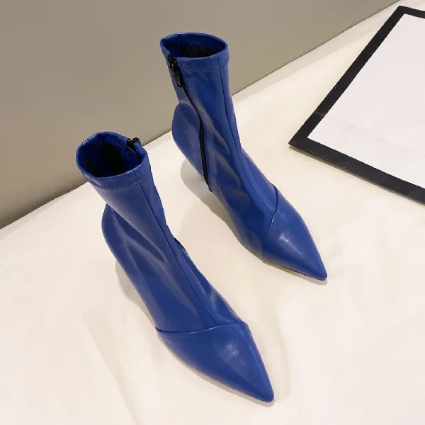 women's royal blue ankle boots