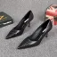 Modest / Simple Black Office OL Braid Pumps 2021 Leather 6 cm Stiletto Heels Pointed Toe Pumps
