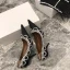 Charmant Satin Schwarz Strass Brautschuhe 2021 8 cm Stilettos Spitzschuh Hochzeit Pumps