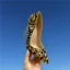 Błyszczące Złote Cekiny Wieczorowe Czółenka 2021 12 cm Szpilki Szpiczaste Czółenka