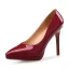 Chic / Beautiful Burgundy Cocktail Party Leather Pumps 2021 Patent Leather Waterproof 10 cm Stiletto Heels Pointed Toe Pumps