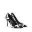 Chic / Beautiful Black White Cocktail Party Suede Pumps 2021 Leather 10 cm Stiletto Heels Pointed Toe Pumps