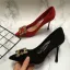 Charmant Wildleder Schwarz Abend Strass Pumps 2021 8 cm Stilettos Spitzschuh Pumps