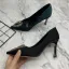 Vintage / Retro Black Rhinestone Prom Pumps 2021 8 cm Stiletto Heels Pointed Toe High Heels Pumps