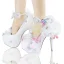 Chic / Beautiful White Wedding Shoes 2018 Leather Butterfly Flower Rhinestone 14 cm Stiletto Heels Pointed Toe Wedding Pumps