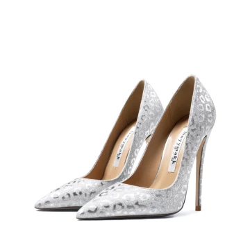 Sexy Zilveren Glans Avond Pumps 2021 10 Cm Naaldhakken Stiletto Hoge Hakken Spitse Neus Pumps