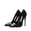 Charmant Schwarz Abend Strass Pumps 2021 10 cm Stilettos Hochhackige Spitzschuh Pumps