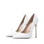 Sexy Weiß Abend Lackleder Pumps 2021 10 cm Stilettos Hochhackige Spitzschuh Pumps