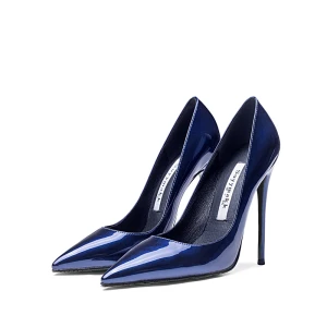Mooie Prachtige Oceaan Blauw Kantoor Ol Lakleer Pumps 2021 11 Cm Naaldhakken Stiletto Hoge Hakken Spitse Neus Pumps