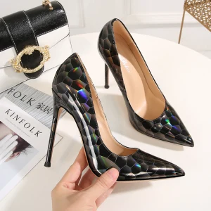 Sexy Black Cocktail Party Pumps 2021 10 Cm Stiletto Heels High Heels Pointed Toe Pumps