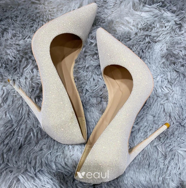 Beige on sale sparkly heels