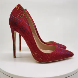 Chic Beautiful Burgundy Prom Pumps 2021 12 Cm Stiletto Heels High Heels Pointed Toe Pumps