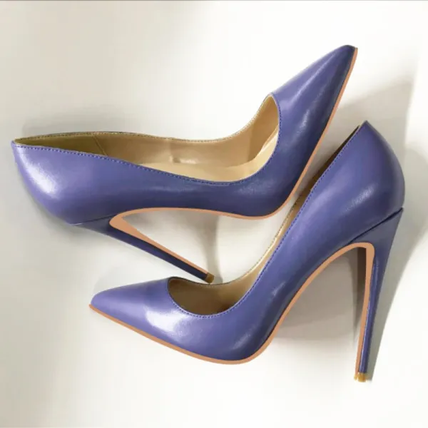 Modest / Simple Lavender Prom Pumps 2021 12 cm Stiletto Heels Pointed Toe High Heels