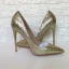 Glitzernden Gold Abend Glanz Pailletten Pumps 2021 12 cm Stilettos Spitzschuh Hochhackige