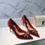 Charmant Burgunderrot Abend Strass Schleife Pumps 2021 8 cm Stilettos Spitzschuh Hochhackige