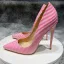 Unika Godis Rosa Randig Bal Pumps 2021 12 cm Stilettklackar Högklackade Spetsiga Pumps