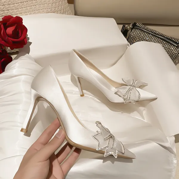 Ivory Bow Shoes | Veaul