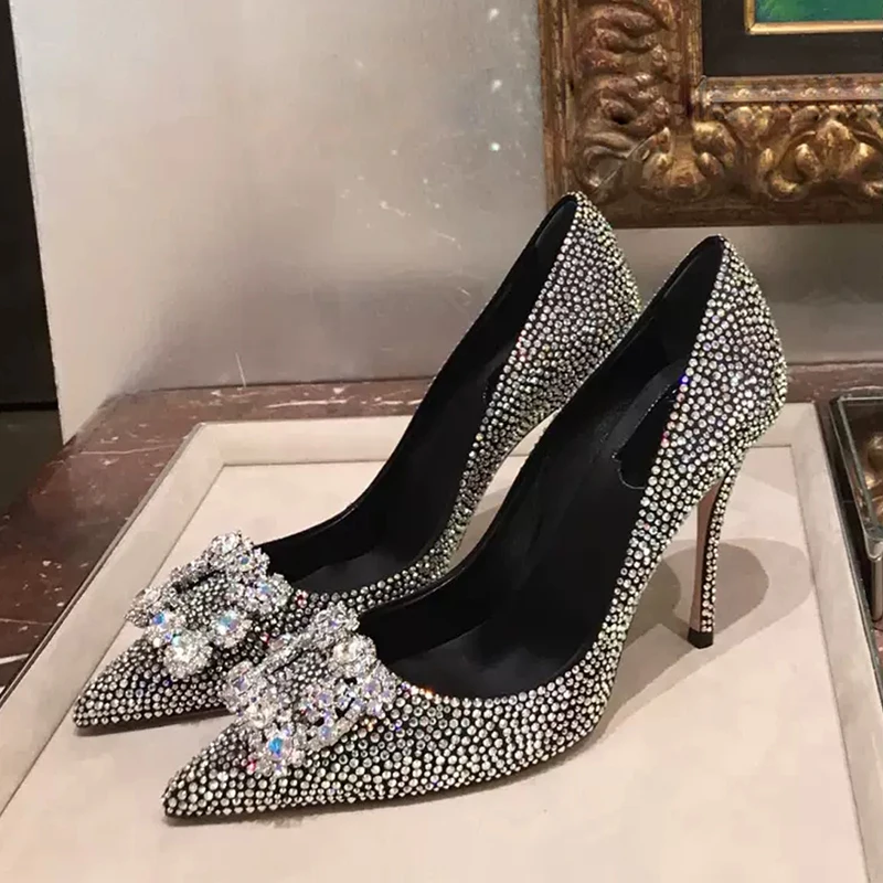 blingqueen Stiletto hoge hakken, ronde teen, pumps, plateau, damesschoenen