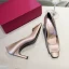 Elegant Champagne Silk Satin Evening Party Pumps 2021 Rhinestone Buckle 7 cm Stiletto Heels Pointed Toe High Heels