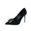 Mooie / Prachtige Zwarte OL Suede Pumps 2021 8 cm Naaldhakken / Stiletto Spitse Neus Hoge Hakken