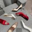 Elegant Ivory Satin Rhinestone Wedding Shoes 2021 8 cm Stiletto Heels High Heels Pointed Toe Wedding Pumps