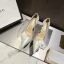 Elegant Ivory Open Side Satin Flower Wedding Shoes 2021 7 cm Stiletto Heels Pointed Toe Wedding High Heels