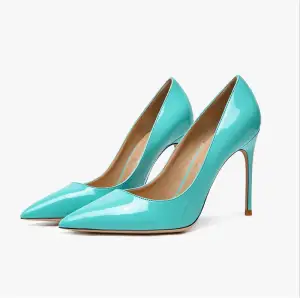 Chic Belle Vert Citron Promo Cuir Verni Escarpins 2021 Cuir 10 Cm Talons Aiguilles Talons Hauts À Bout Pointu Escarpins