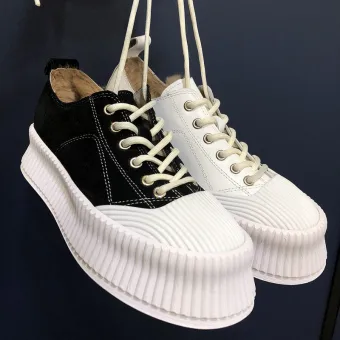 Mode Simple Noire Hiver Désinvolte Peluche Toile Plateforme Chaussures Femmes 2021 À Bout Rond