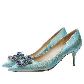 Illusion Vert Citron Faux Diamant Brodé Promo Escarpins 2021 Cuir 6 Cm Talons Aiguilles Talons Hauts À Bout Pointu Escarpins