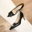 Chic / Beautiful OL Office Black Pumps 2021 Buckle 7 cm Stiletto Heels High Heels Pointed Toe Pumps