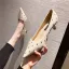 Mode Beige Datierung Strass Pumps 2021 5 cm Stilettos Spitzschuh Hochhackige Pumps