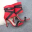 Modest / Simple Red Street Wear Womens Sandals 2021 11 cm Stiletto Heels Open / Peep Toe High Heels Sandals