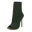 Chic / Beautiful Dark Green Casual Pierced Knitting Womens Sandals 2021 11 cm Stiletto Heels Open / Peep Toe High Heels Sandals