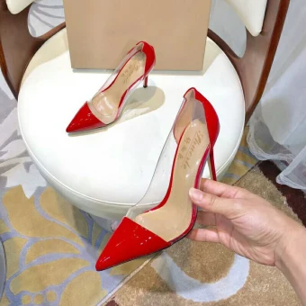 Chic Beautiful Transparent Red Cocktail Party Pumps 2021 8 Cm Stiletto Heels High Heels Pointed Toe Pumps