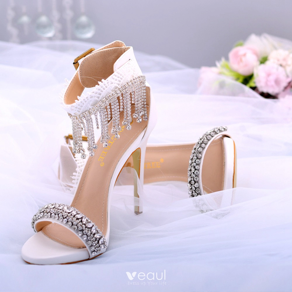 Wedding heels | Bride sneakers, Bridal sandals heels, Wedding shoes heels