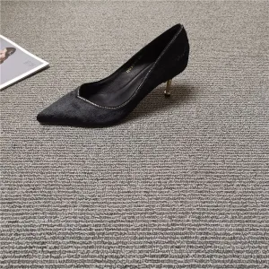 Modest Simple Black Casual Suede Pumps 2021 5 Cm Stiletto Heels High Heels Pointed Toe Pumps