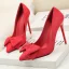 Affordable Red Outdoor / Garden Suede Pumps 2021 11 cm Stiletto Heels High Heels Pointed Toe Pumps