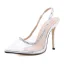 Sexy Argenté Transparent Cocktail Faux Diamant Slingbacks Sandales Femme 2021 11 cm Talons Aiguilles Sandales Talons Hauts