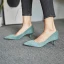 Schlicht Lindgrün Freizeit Wildleder Pumps 2021 5 cm Stilettos Spitzschuh Pumps Hochhackige