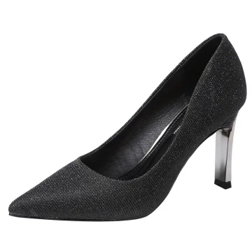 Scintillantes Noire Glitter Soirée Escarpins 2021 8 Cm Talons Aiguilles À Bout Pointu Escarpins Talons Hauts