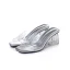 Sexy Transparentes Cocktail Sandalen Damen 2021 7 cm Kristall Thick Heels Peeptoes Sandaletten Hochhackige